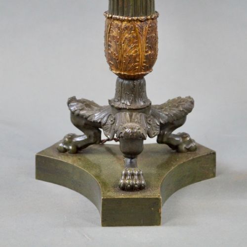 A FINE PAIR OF BRONZE ORMOLU TABLE LAMPS - ADDITIONAL PHOTO 2
