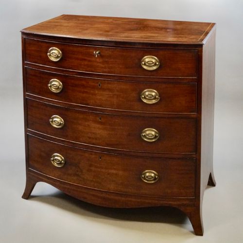 GEORGE III MAHOGANY BOWFRONTED CHEST - ADDITIONAL PHOTO 1