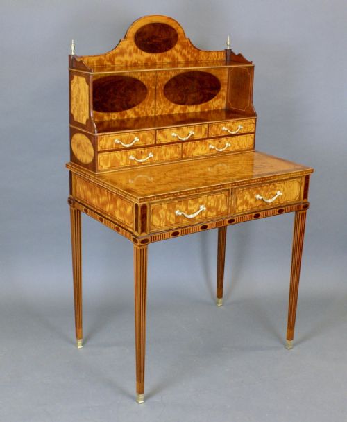 A SUPERB SATINWOOD BONHEUR DU JOUR - ADDITIONAL PHOTO 2