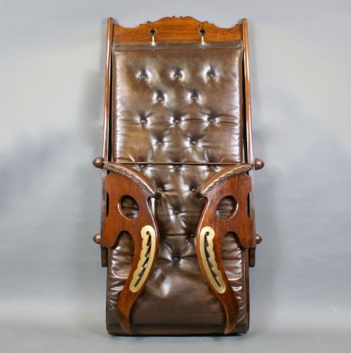 A MID 19TH CENTURY ADJUSTABLE CAMPAIGN CHAIR - ADDITIONAL PHOTO 4