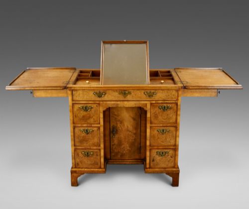 George I Walnut Knee-hole Dressing Chest
