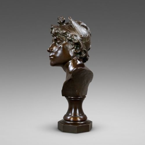 A Bronze Bust of Mercury by Jacques Marin