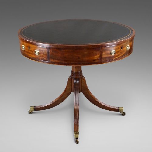 A Fine Regency Mahogany Drum Table