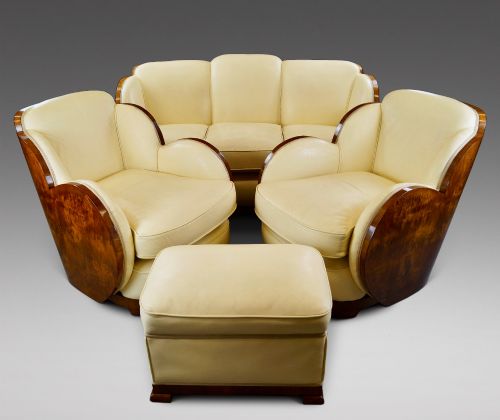 ART DECO CLOUD SUITE ATTRIBUTED TO EPSTEIN