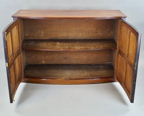 AN UNUSUAL GEORGE III BOWFRONTED CUPBOARD - ADDITIONAL PHOTO 4