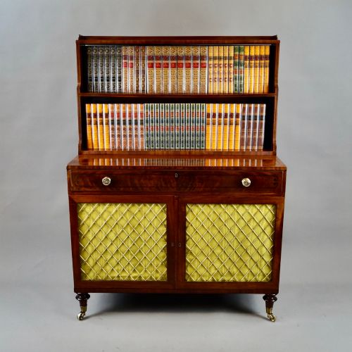 A FINE REGENCY MAHOGANY WATERFALL BOOKCASE - ADDITIONAL PHOTO 4