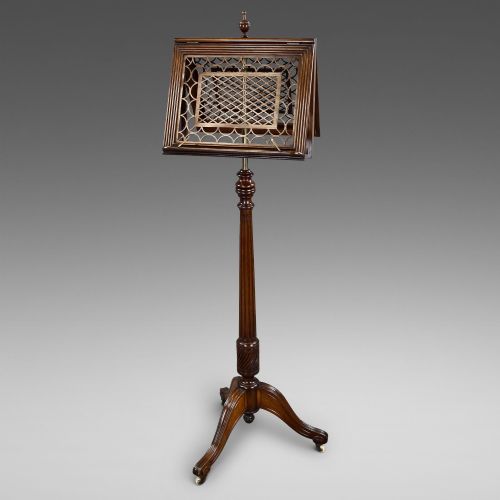 A Superb Mahogany Fretted Duet Stand