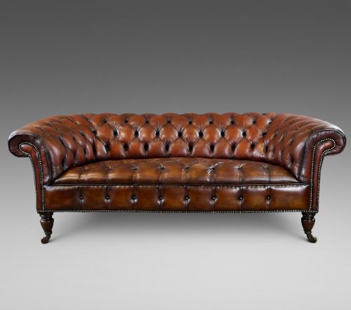 A Victorian Leather Chesterfield