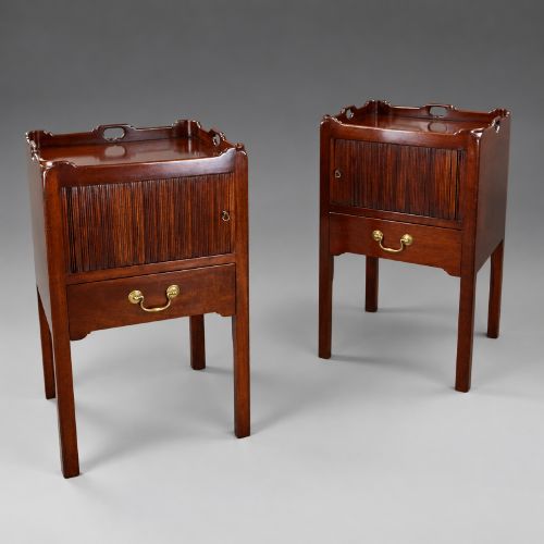 A Pair of Georgian Style Bedside Cupboards