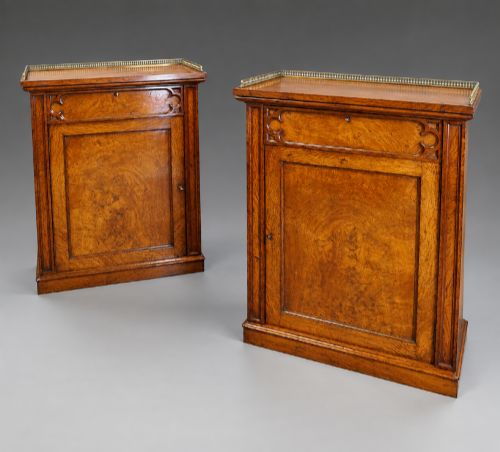 A Pair of Gothic Revival Side Cabinets