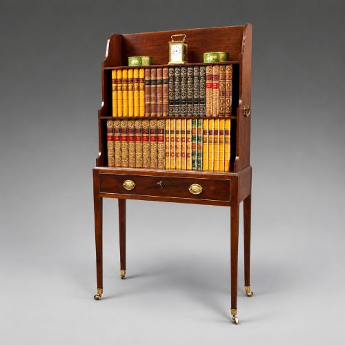 A George III mahogany waterfall bookcase