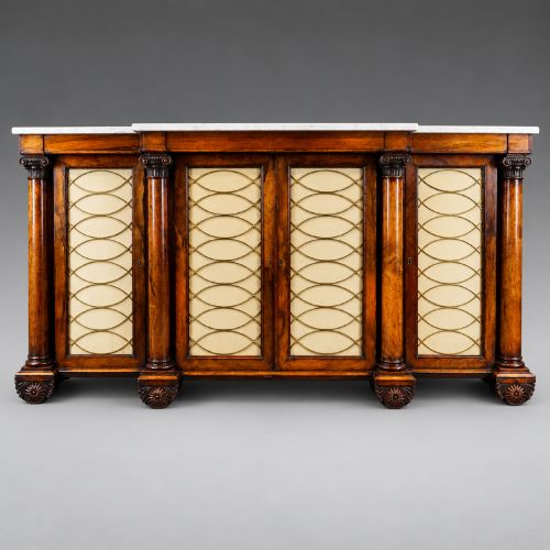 A Late Regency Rosewood Side Cabinet Side Cabinet