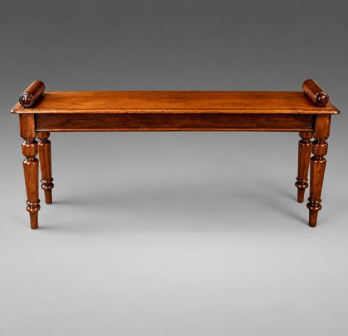 A 19th Century Mahogany Window Bench.