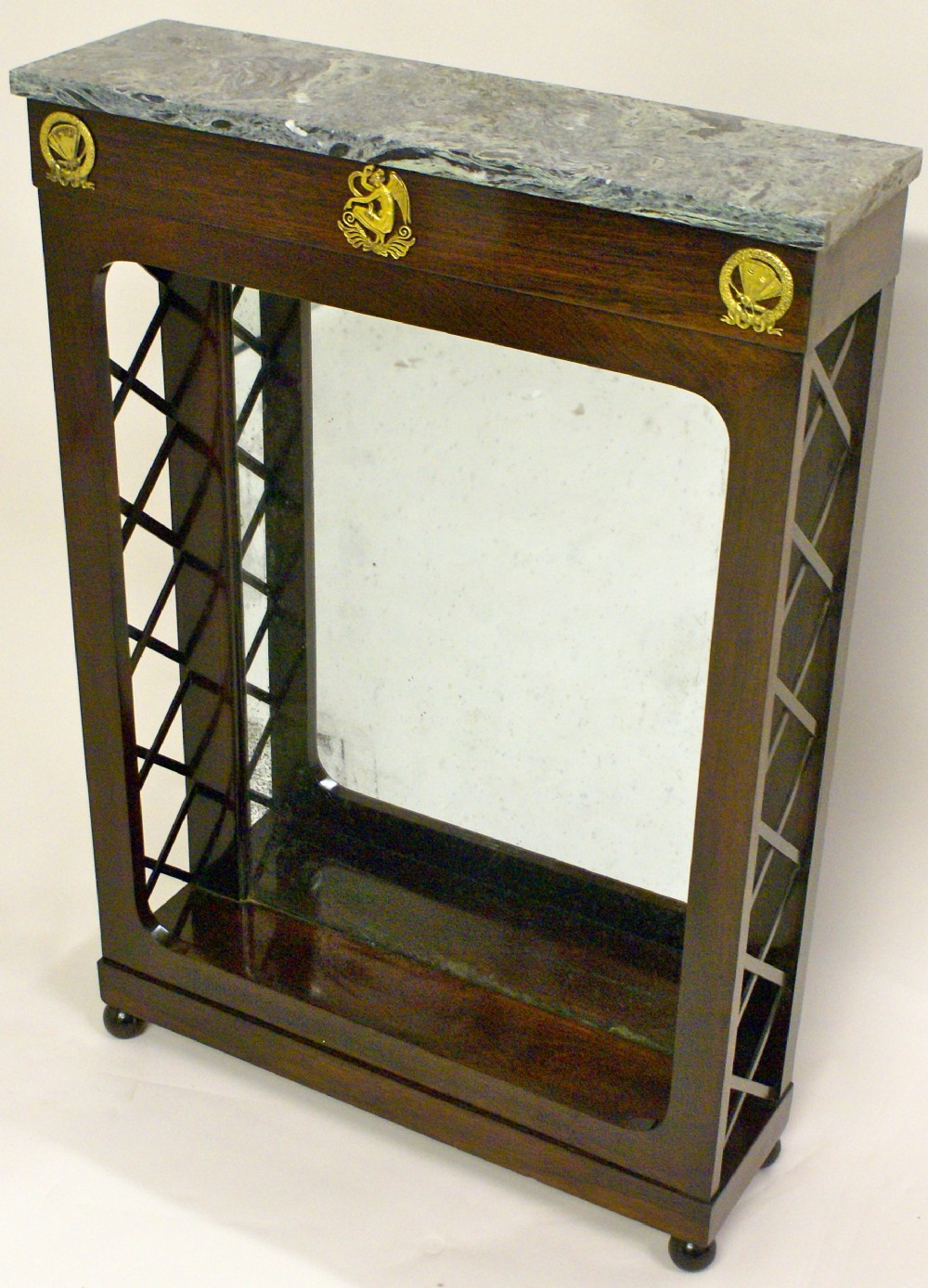 An unusual Regency rosewood console table