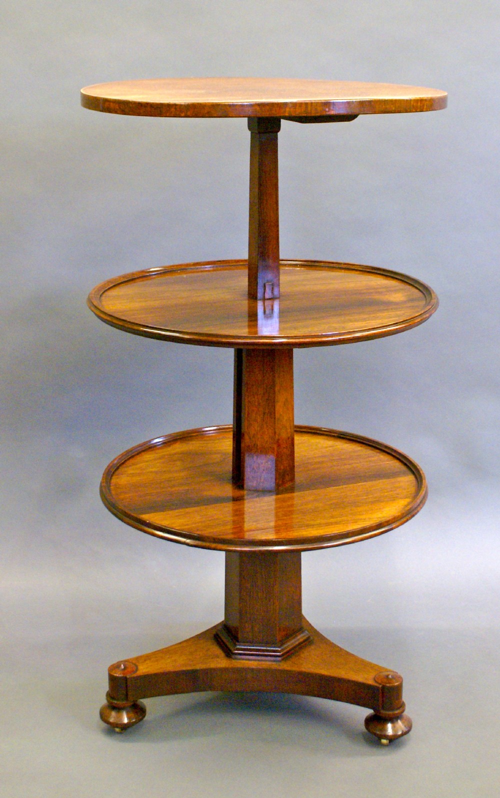 A highly unusual Rosewood metamorphic dumb waiter