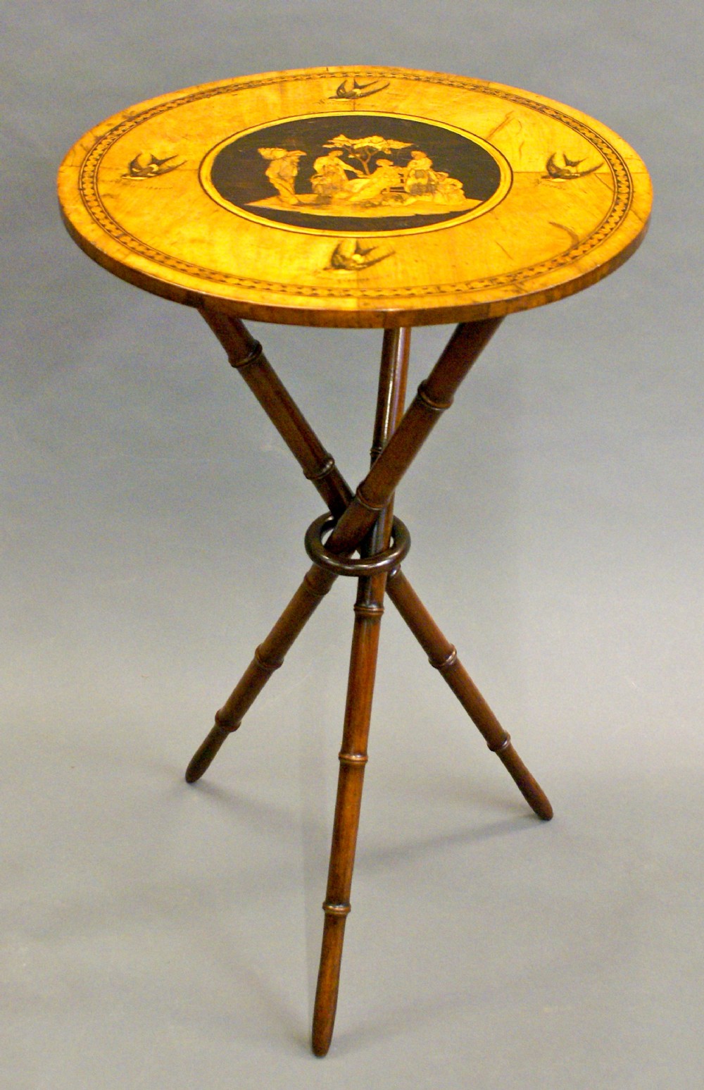 A beautifully inlaid Sorrento ware occasional table