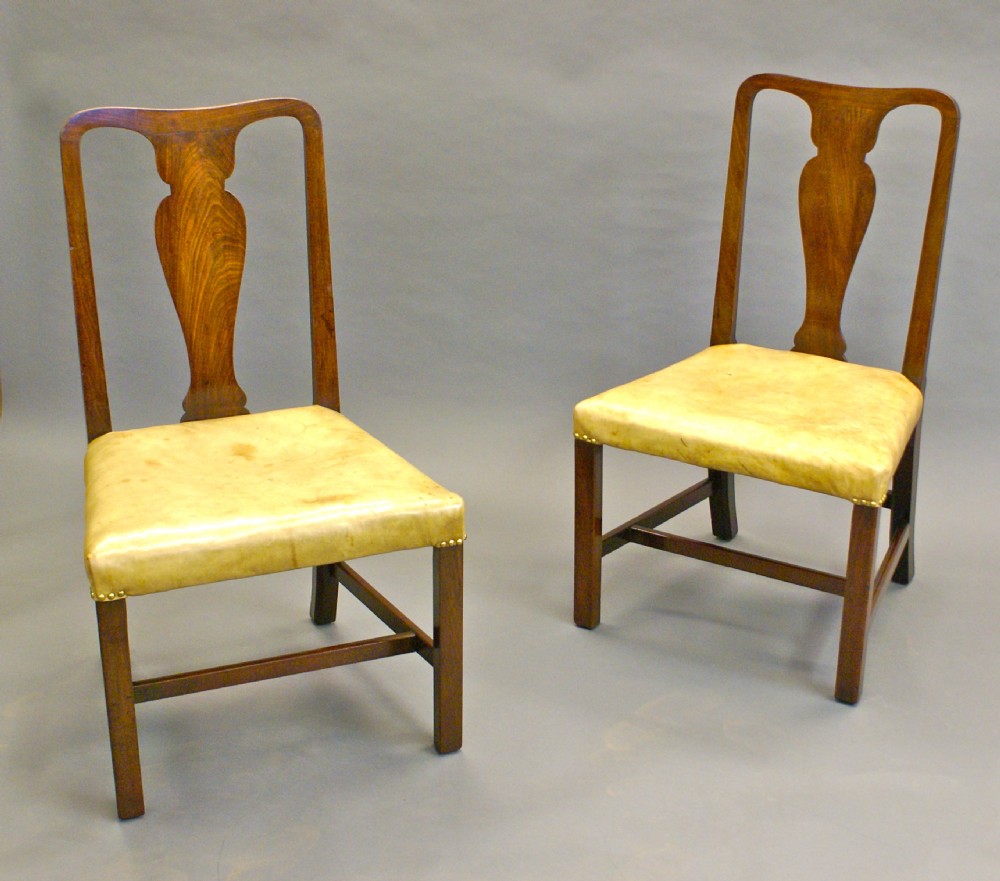 A pair of very original George II side chairs