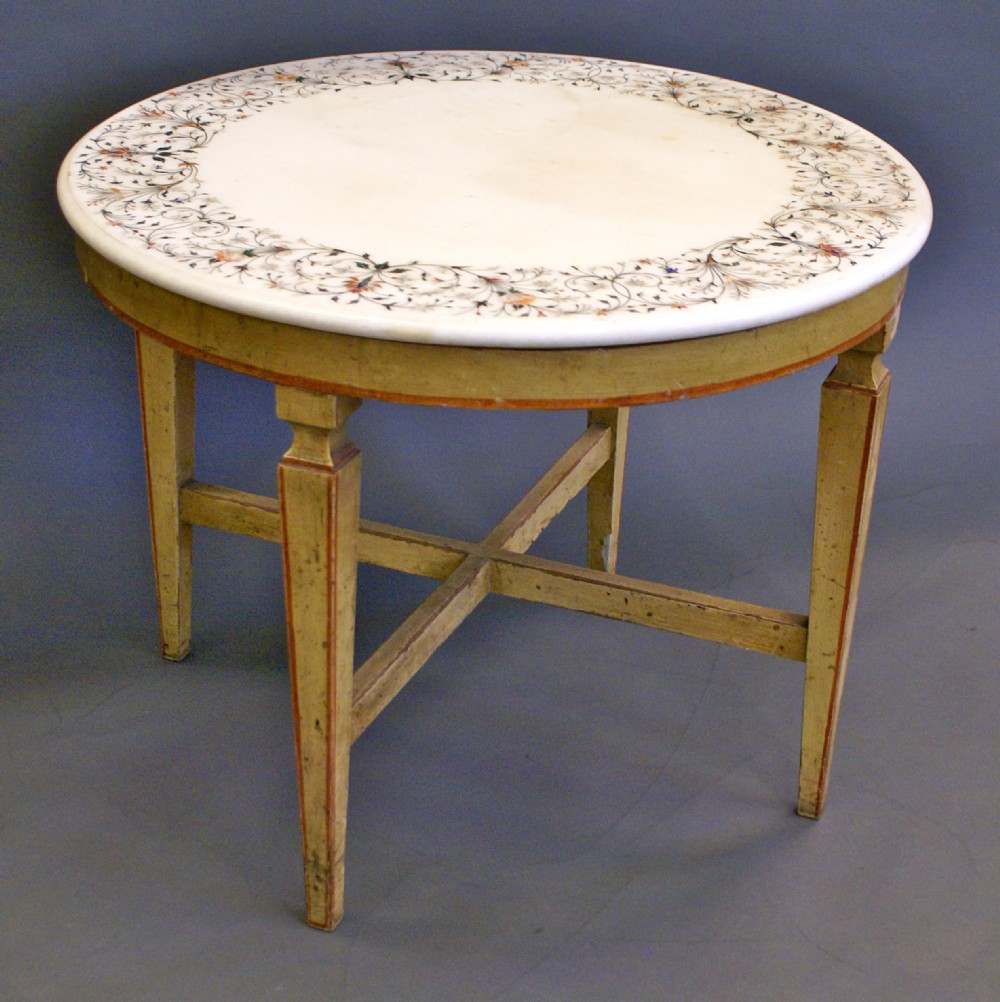 A 1920's marble top table