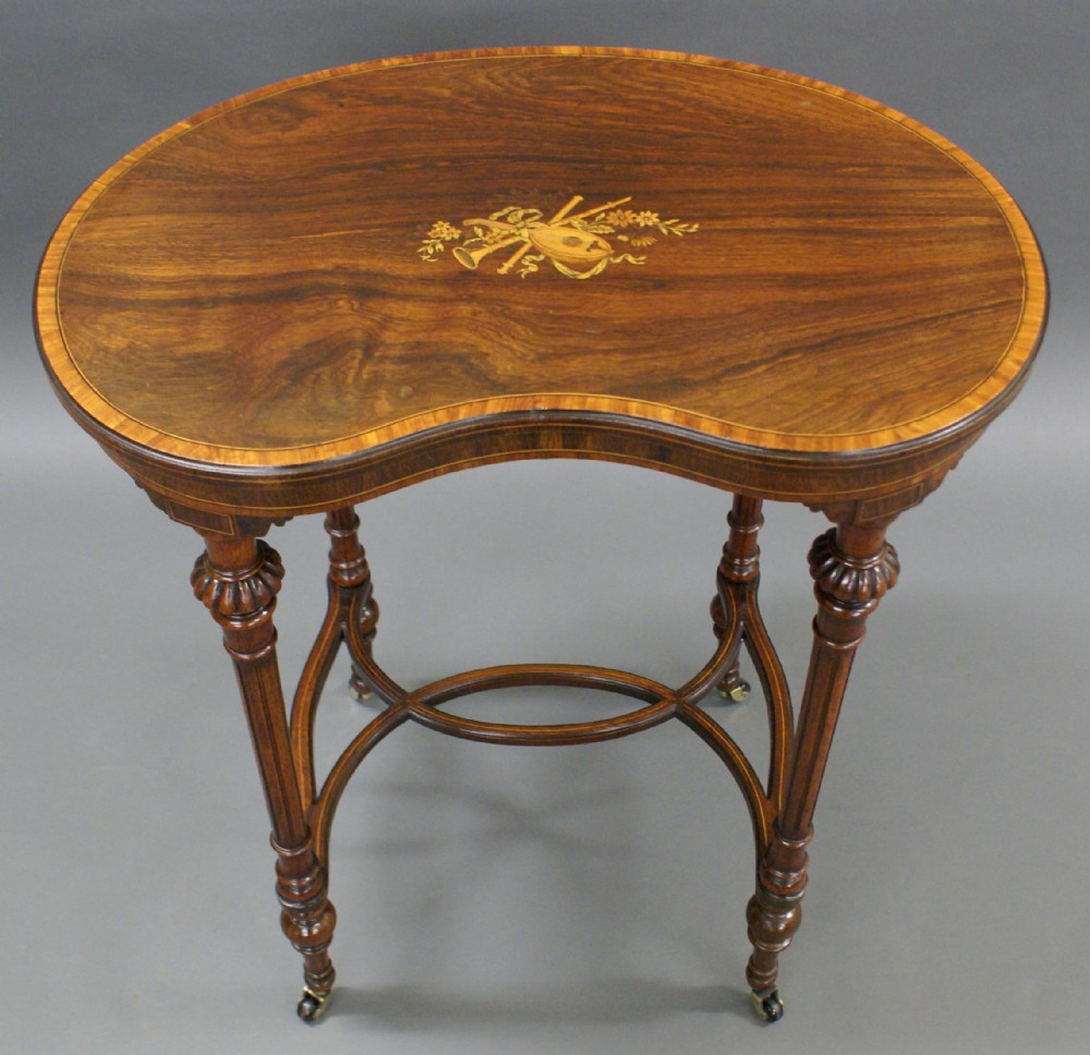 A most unusual Kidney shaped table