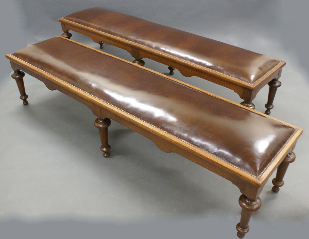 A superb pair of Mid 19th century hall benches