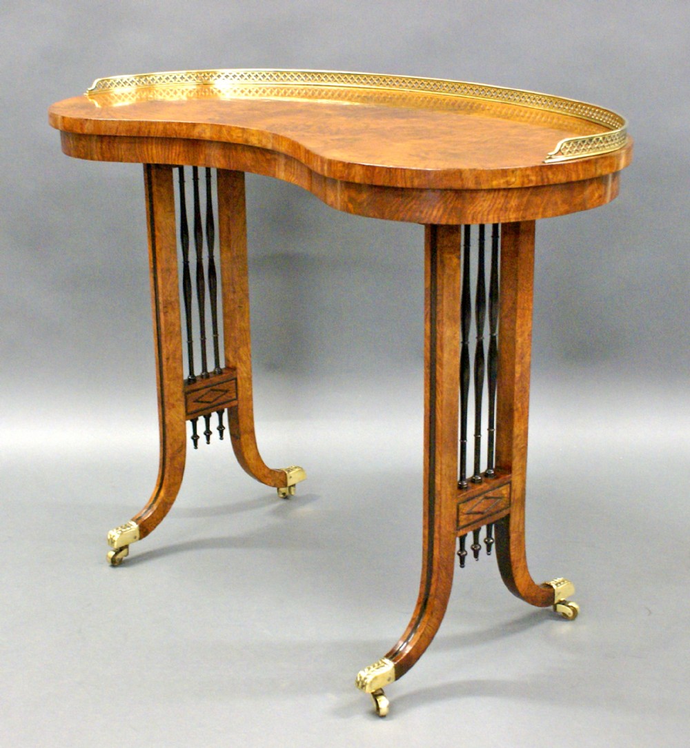 A rare kidney shaped table firmly attributed to Gillows