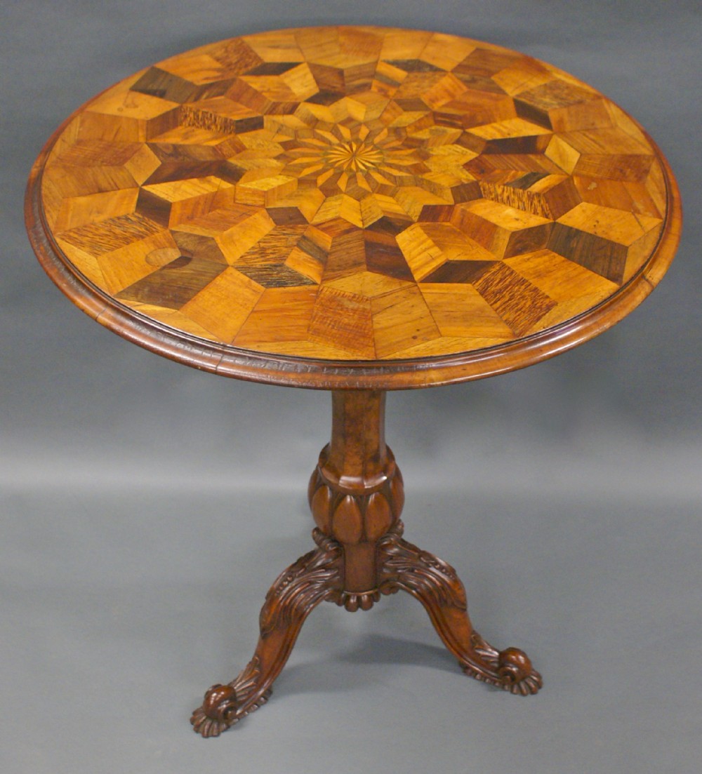 A superb Victorian specimen top tripod table