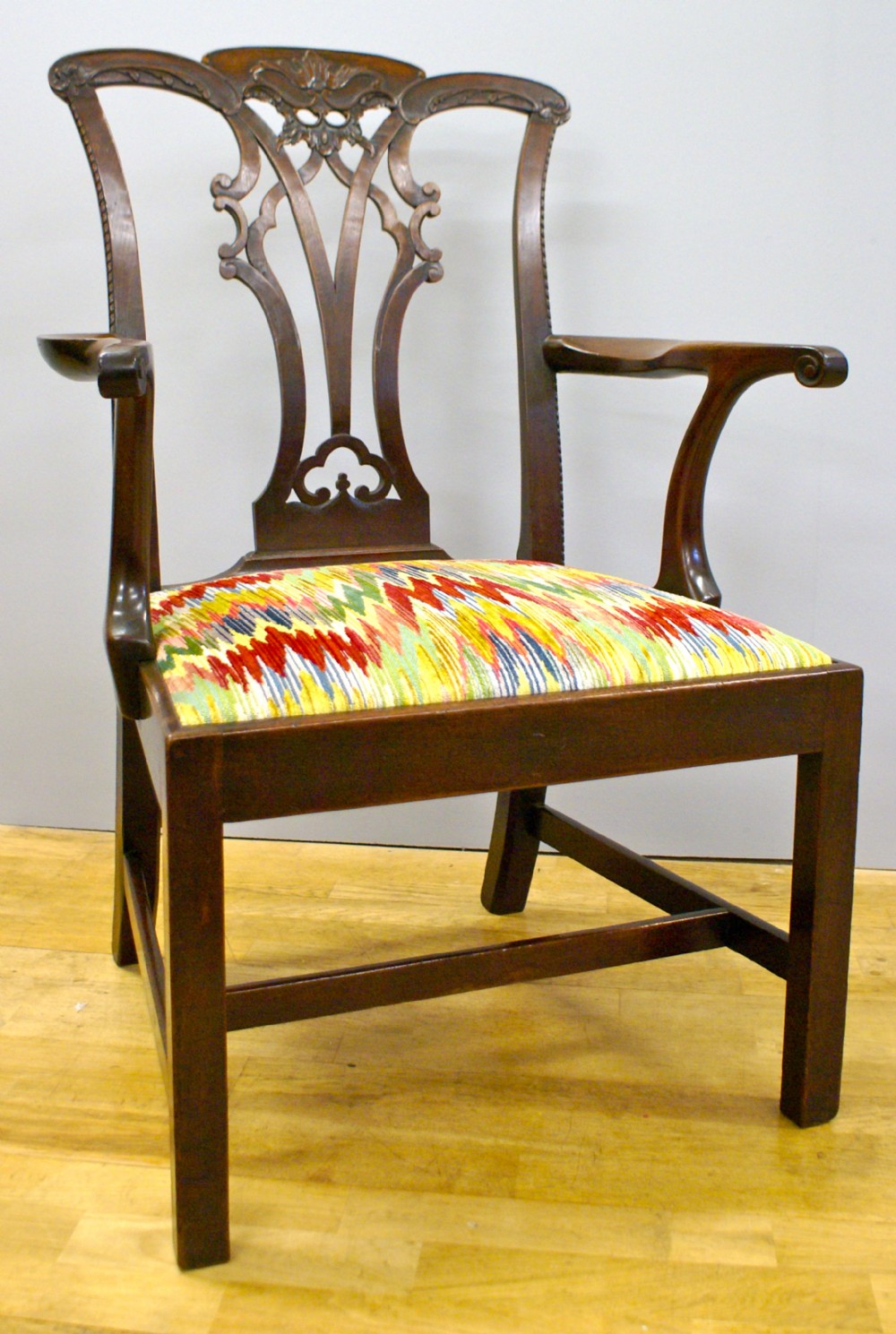 A Chippendale period mahogany arm chair