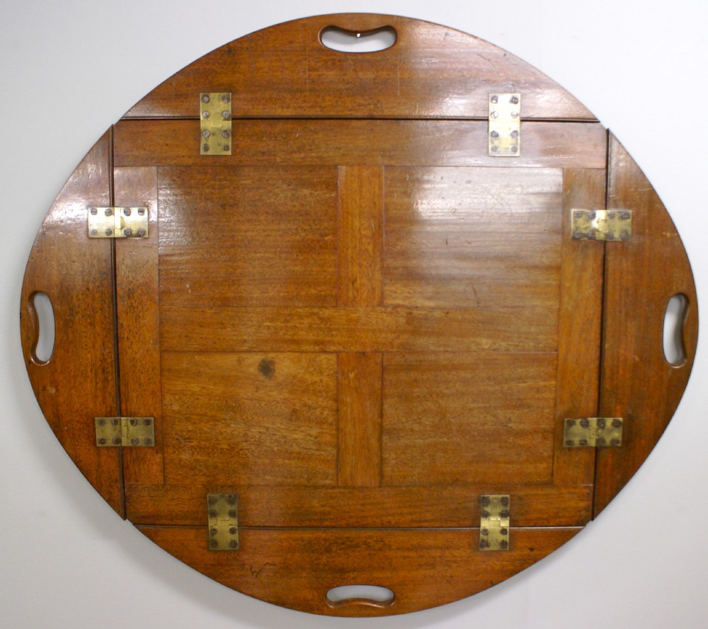 A Georgian mahogany folding Butlers tray