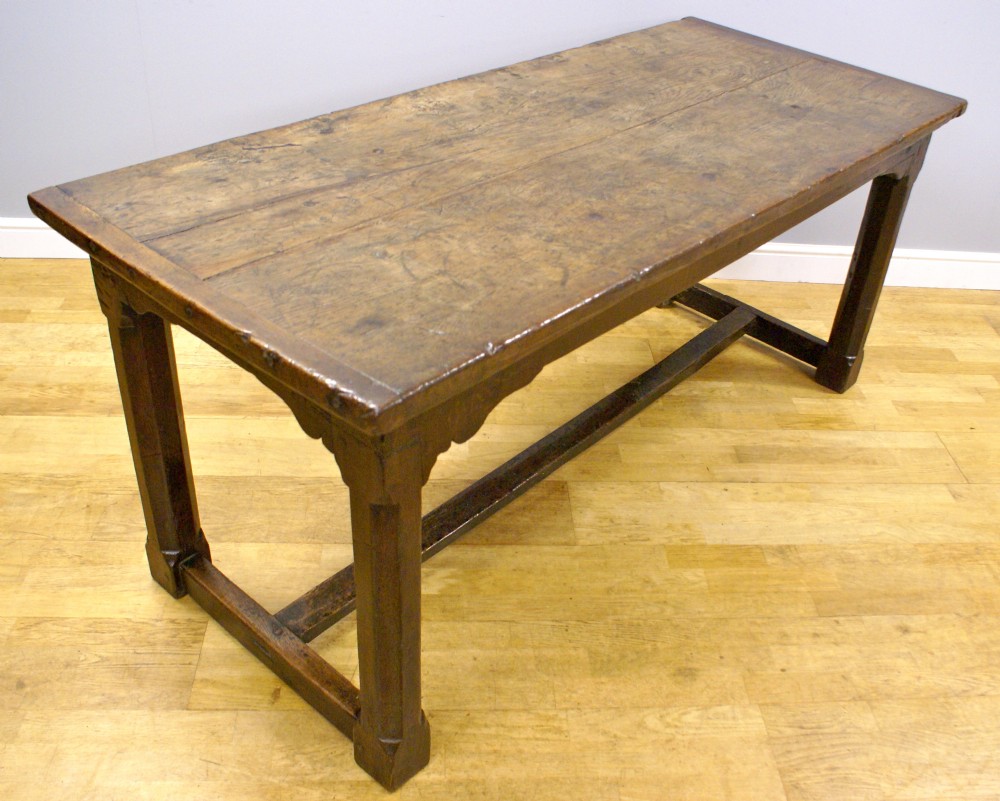 An 18th century oak refectory table