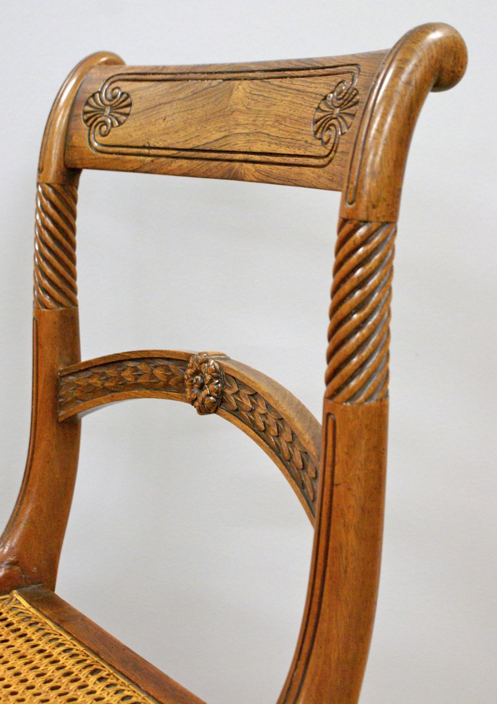 A fine set 0f 6 Regency rosewood dining chairs