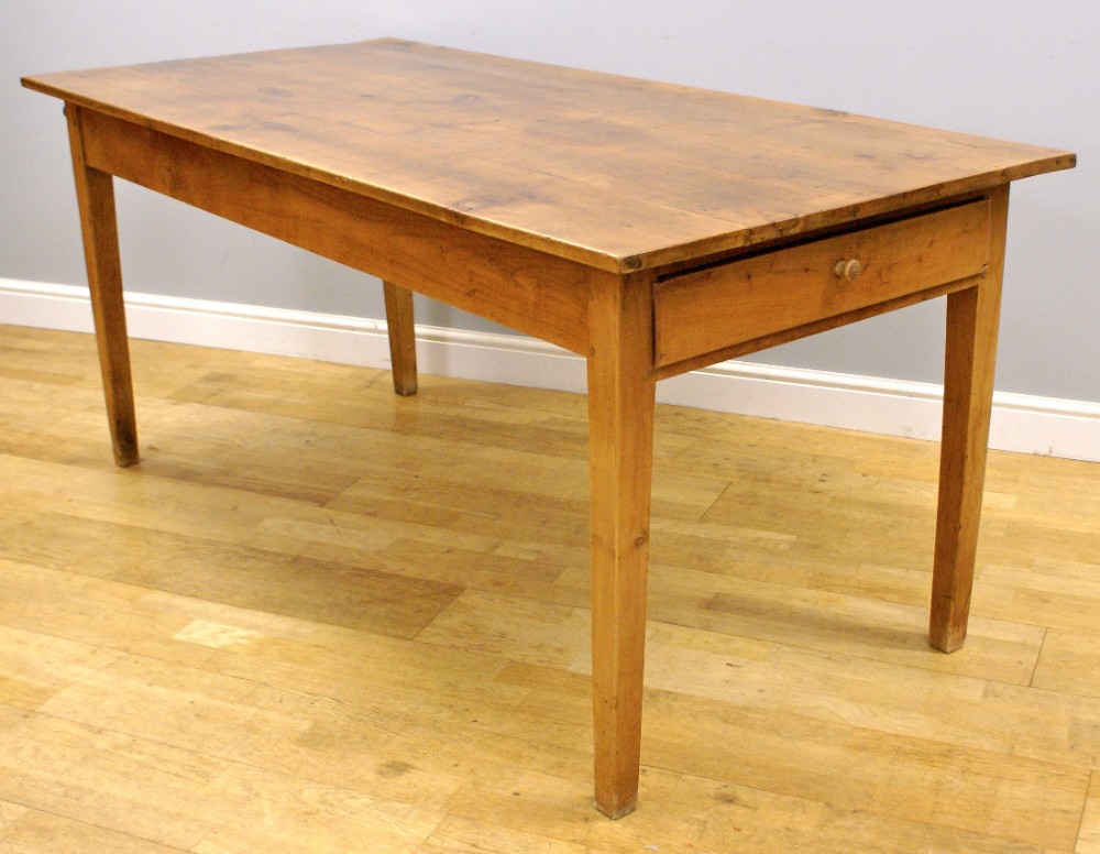 A 19th century French cherry-wood farmhouse table