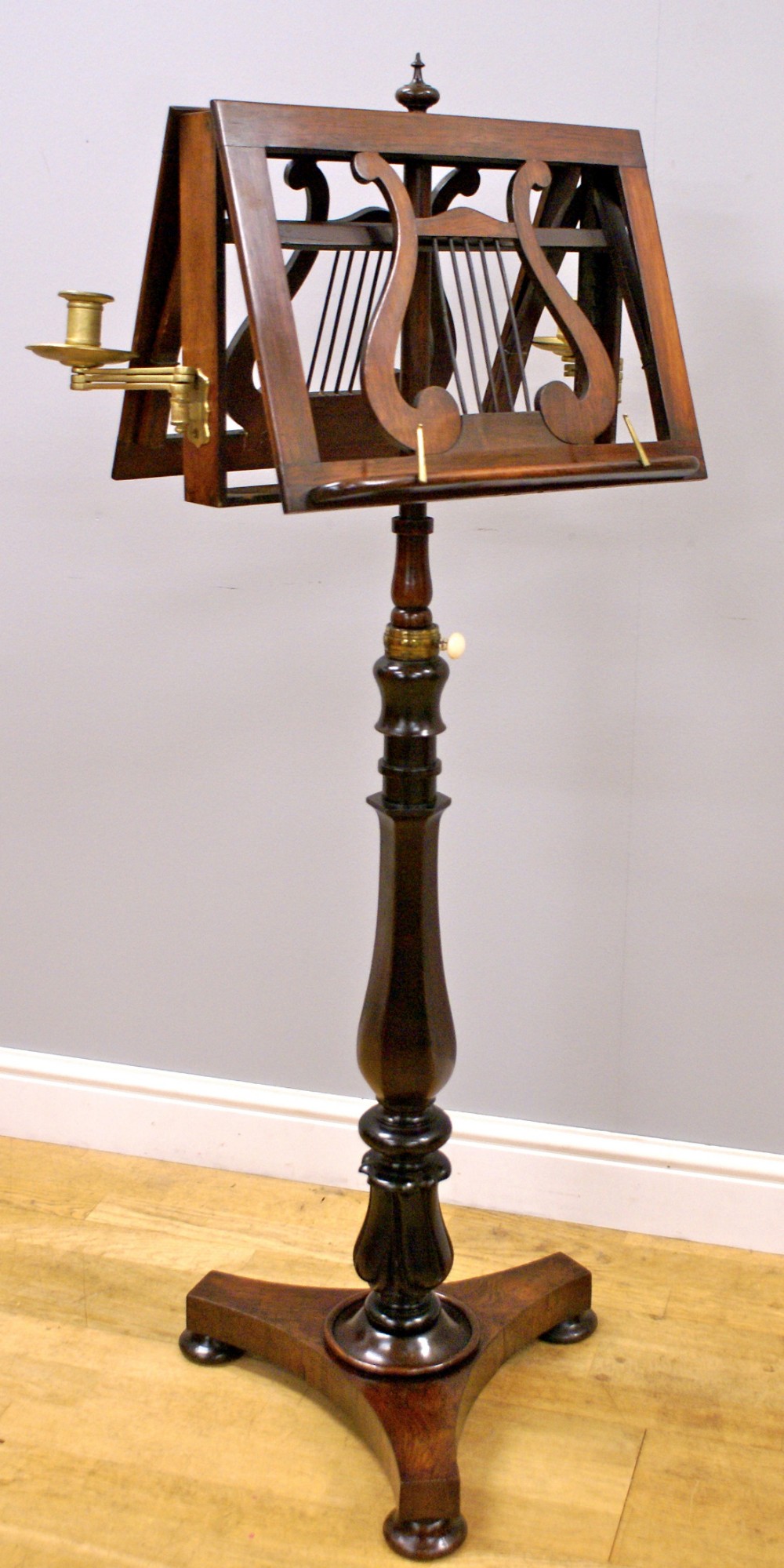 An Early Victorian rosewood duet music stand