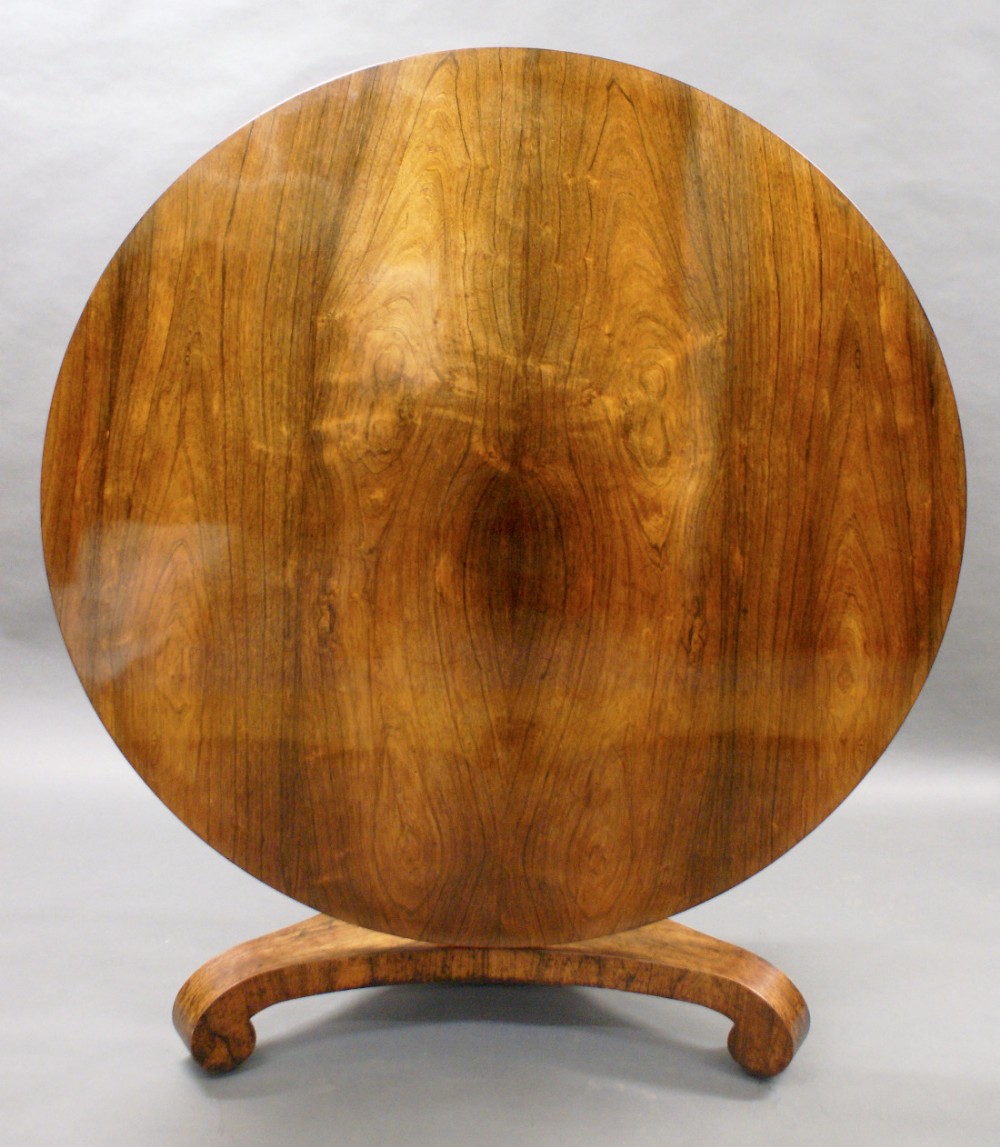 An early Victorian rosewood centre table