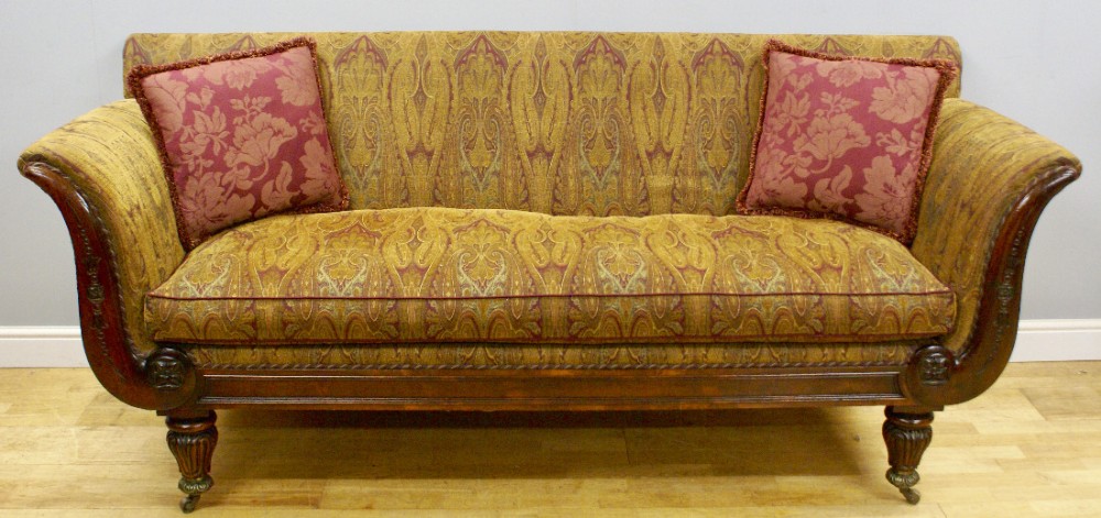 A William IV rosewood sofa in Liberty's material