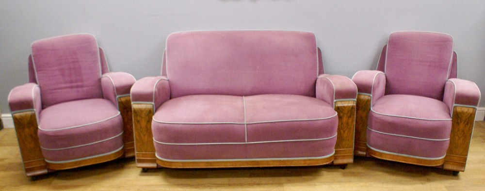 An Art Deco 3 piece suite