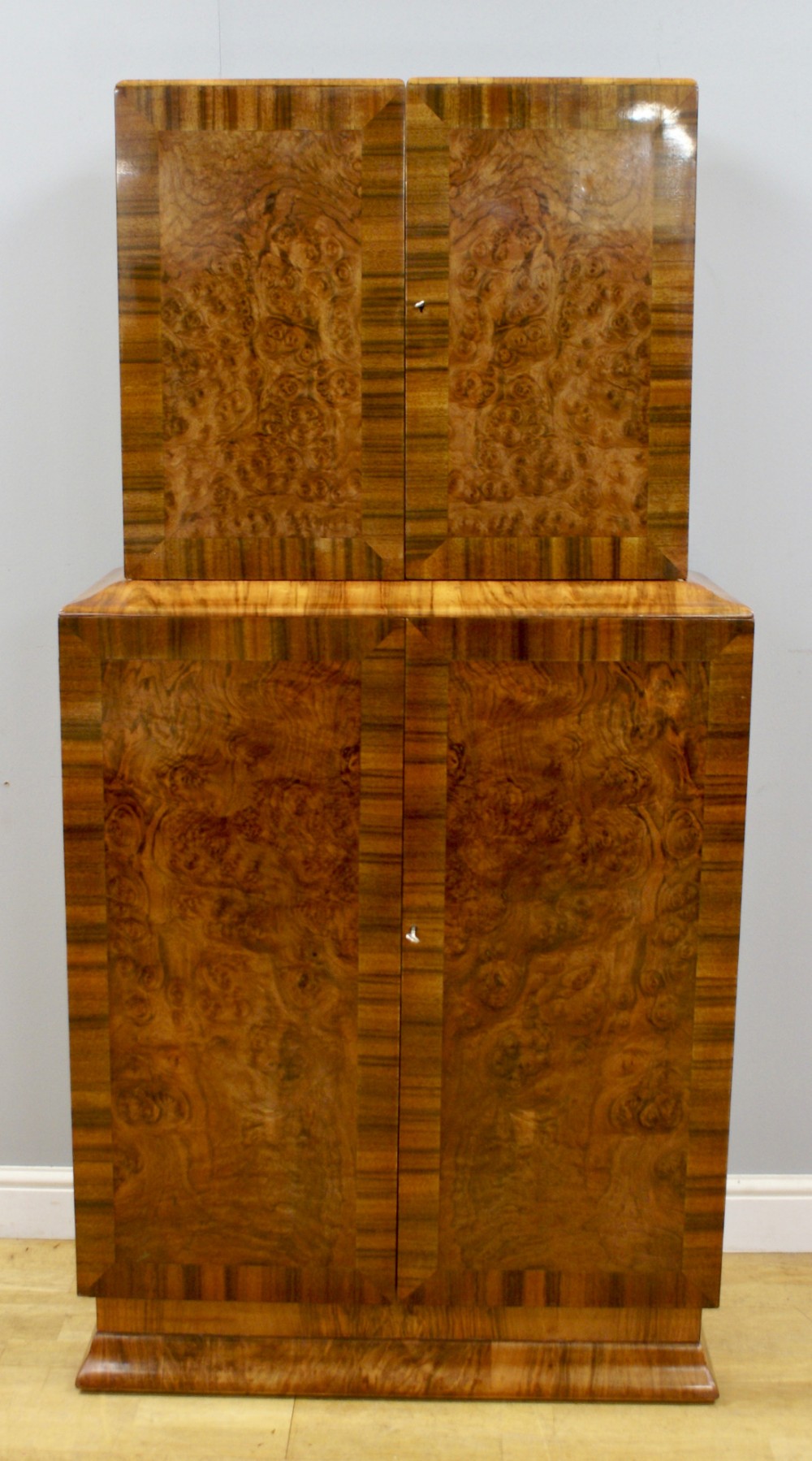 An Art Deco cocktail cabinet