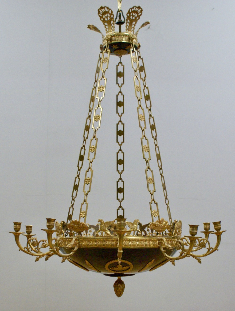 A 19th century Empire style chandelier