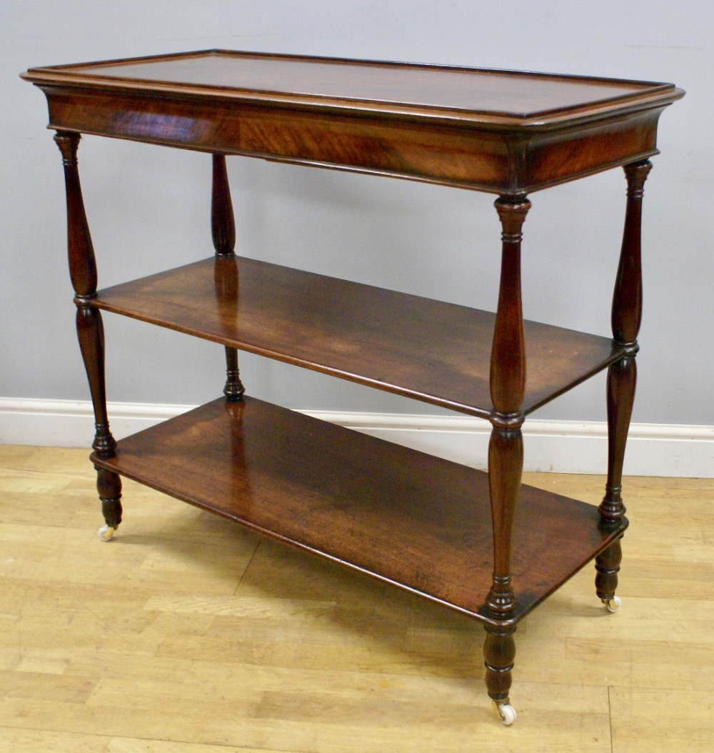 An unusual mahogany 3 tier buffet