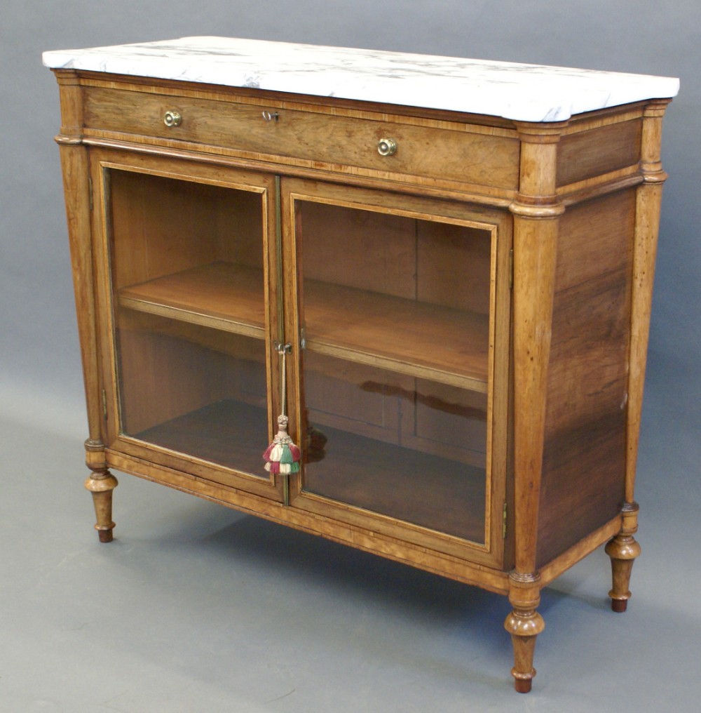 An attractive George IV rosewood side cabinet
