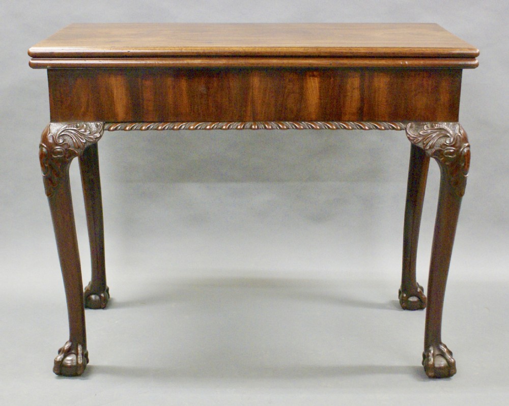 An Irish, Chippendale period mahogany tea table View IV