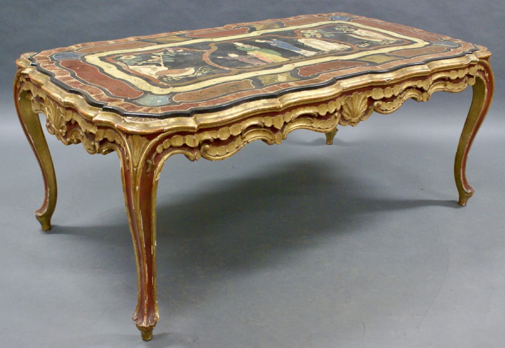 A superb 18th century Italian Scagliola coffee table
