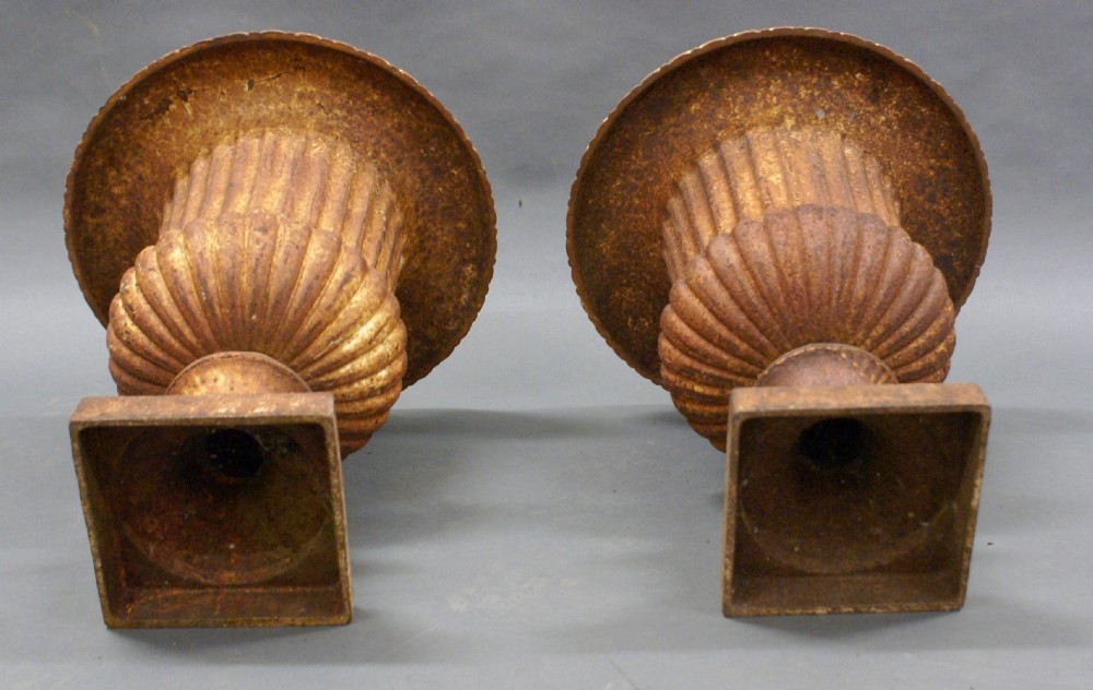 A pair of cast iron garden urns View VII