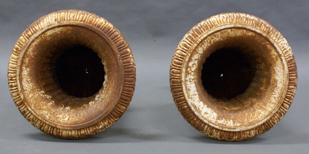 A pair of cast iron garden urns View VIII