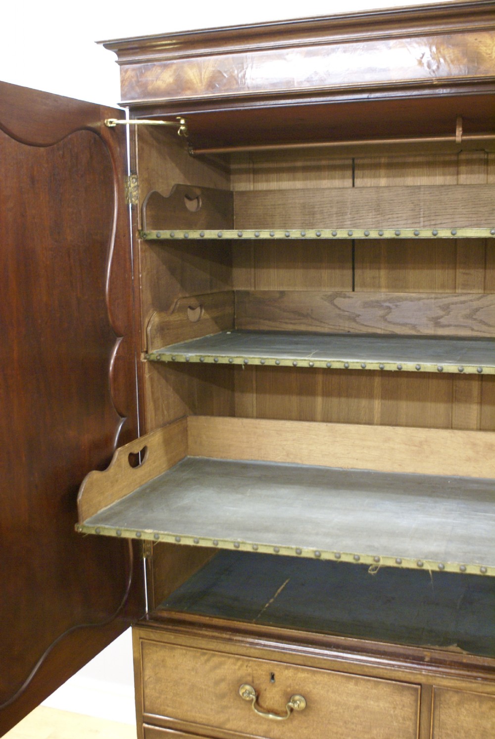 A superb Chippendale period linen press View VI