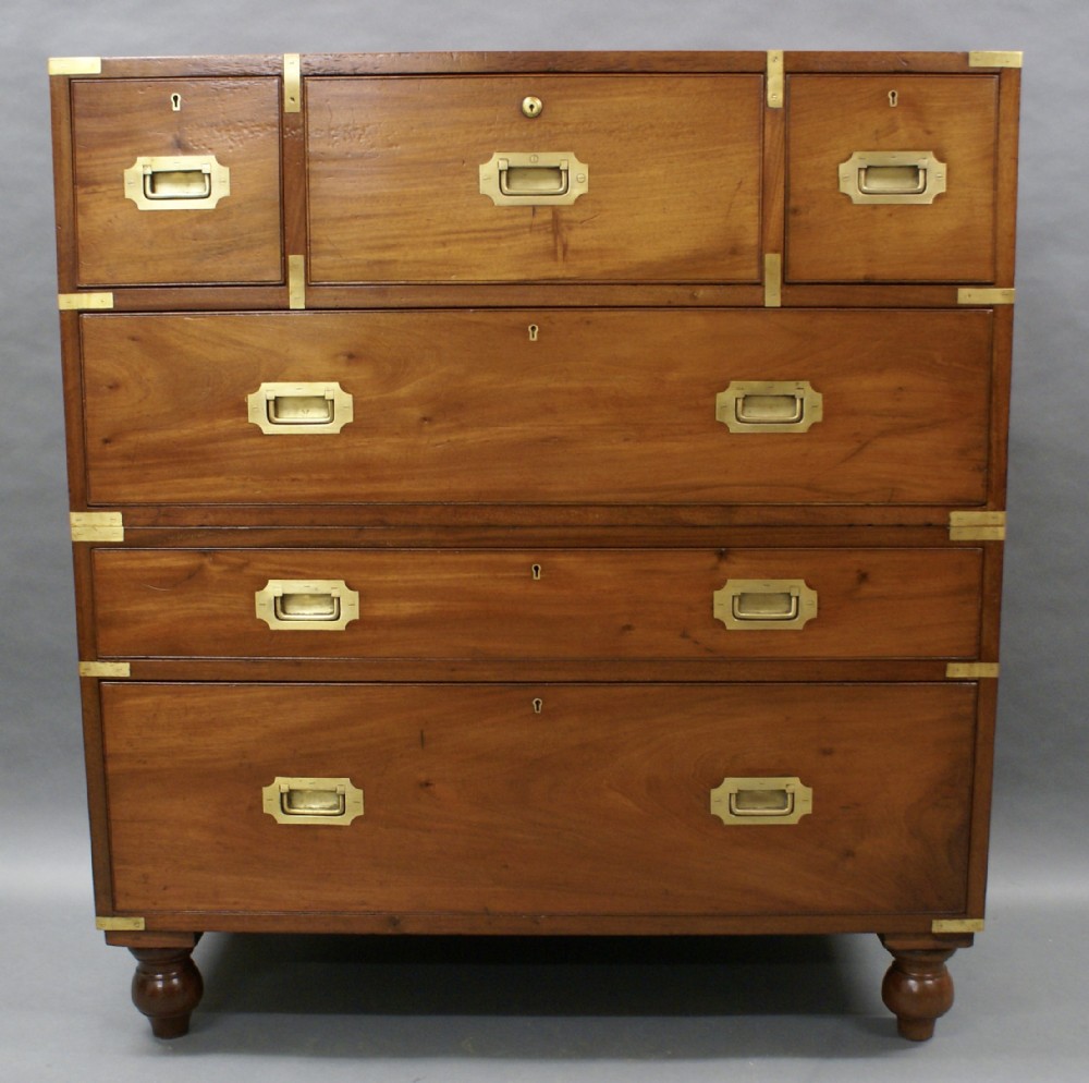 A mid 19th century secretaire Military chest
