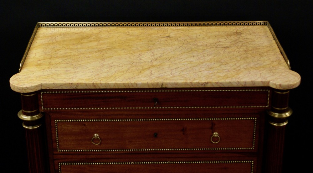 A fine French mahogany semainier (tall chest) View VI