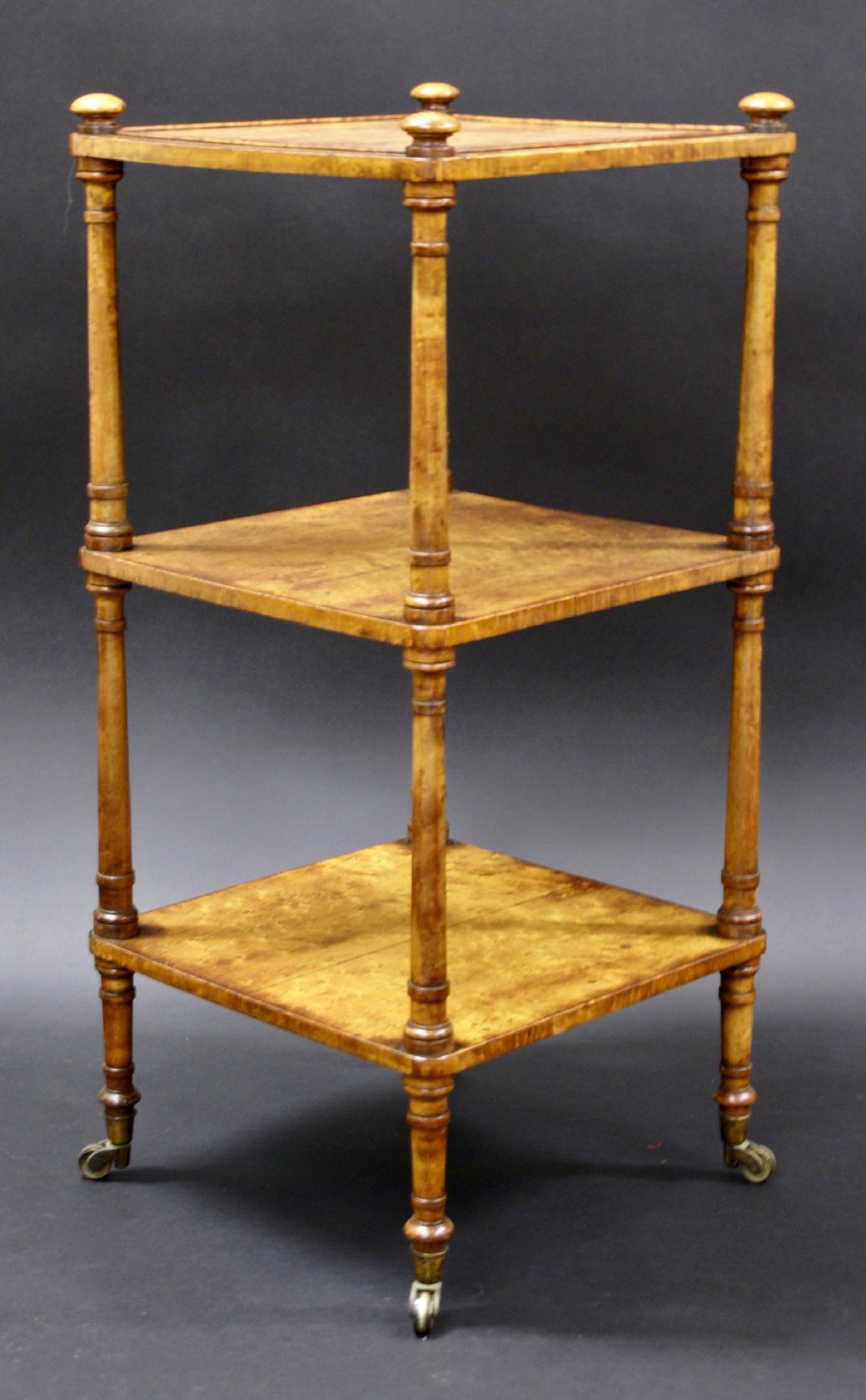 An unusual Birds-eye maple whatnot