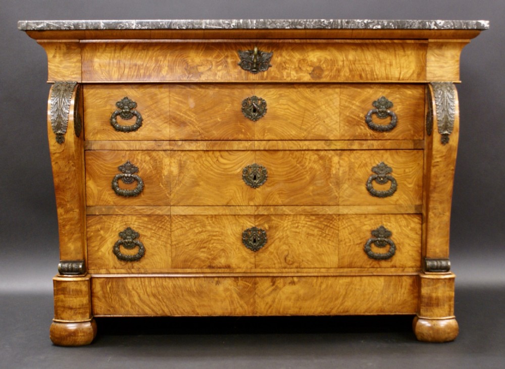 A superb French, Hungarian watered ash commode