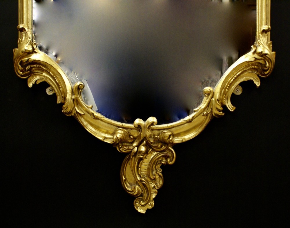Very large pair of 19th century gilt gesso mirrors View IV