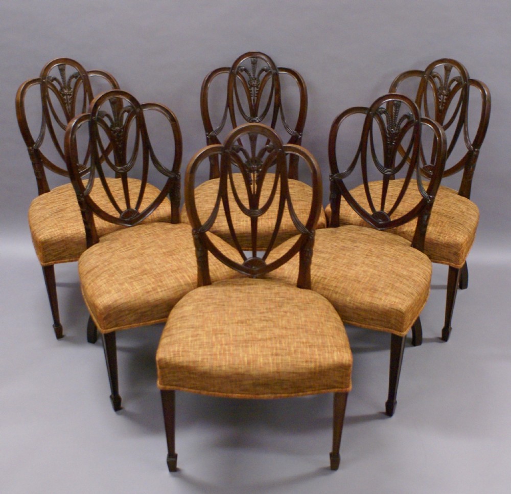 A fine set of 6 chairs with 